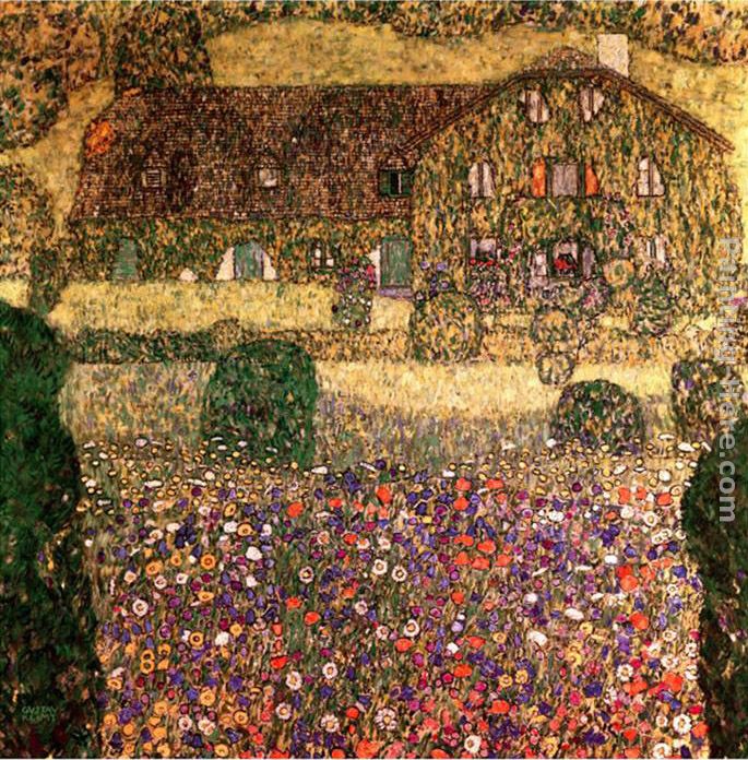 Country House by the Attersee painting - Gustav Klimt Country House by the Attersee art painting